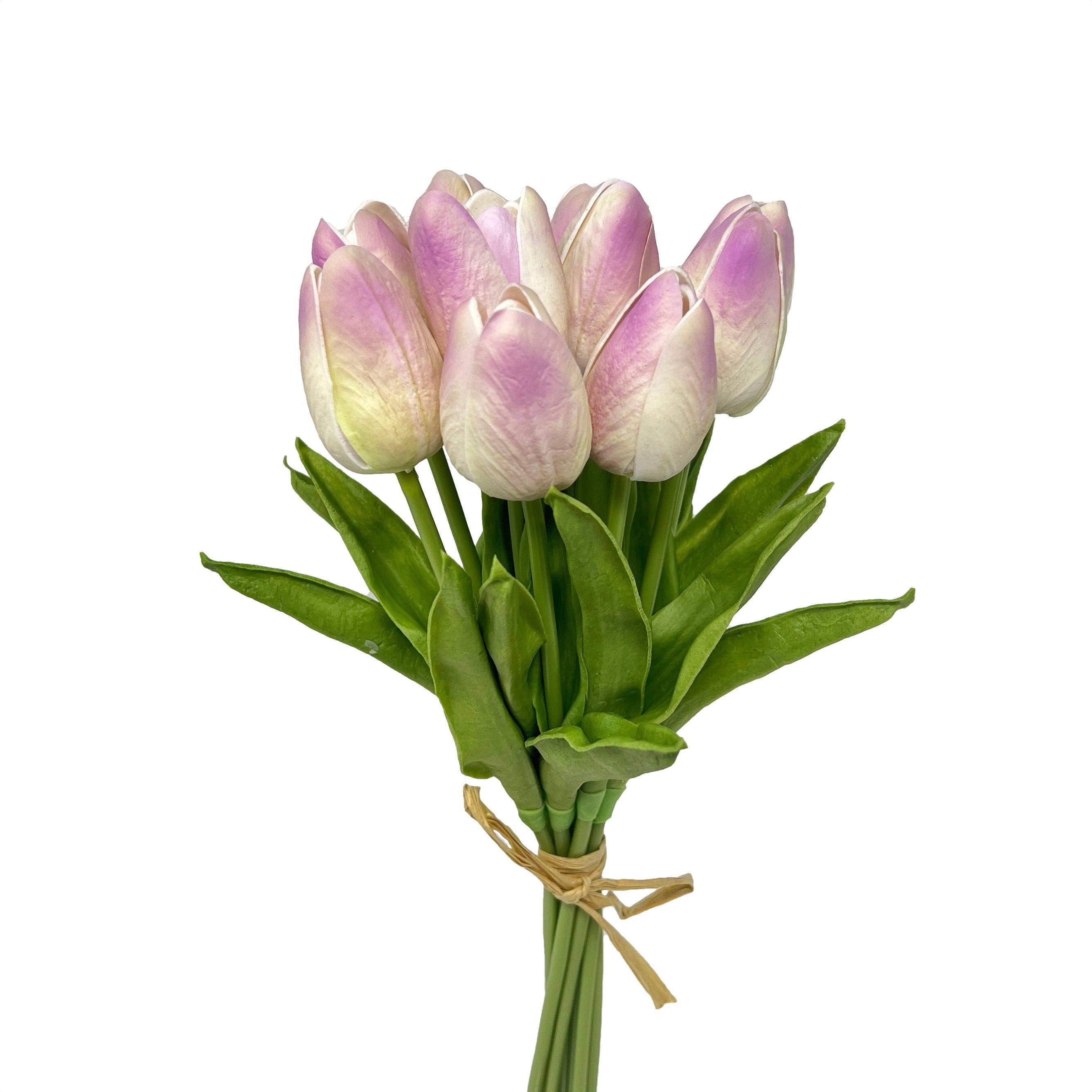 Sun Decorer - Wholesale Artificial Flowers - Artificial Real Touch Tulip Stems (Bunch of 10)4