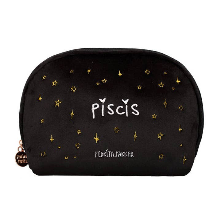 Premium Velvet Cosmetic Bag Pisces Horoscope for wholesale by Pedrita Parker