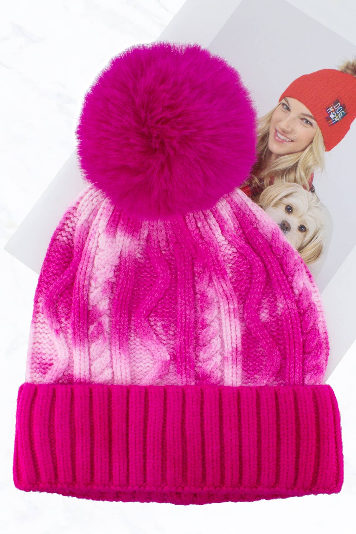 Suzie Q USA - Vente Bonnet – femme - Bonnet New Fashion Tie Dye POM4