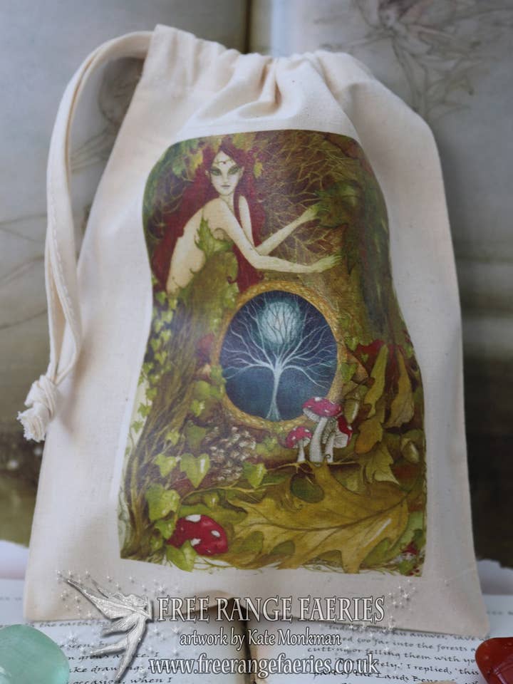 Green Goddess Tarot Pouch for wholesale by FreeRangeFaeries