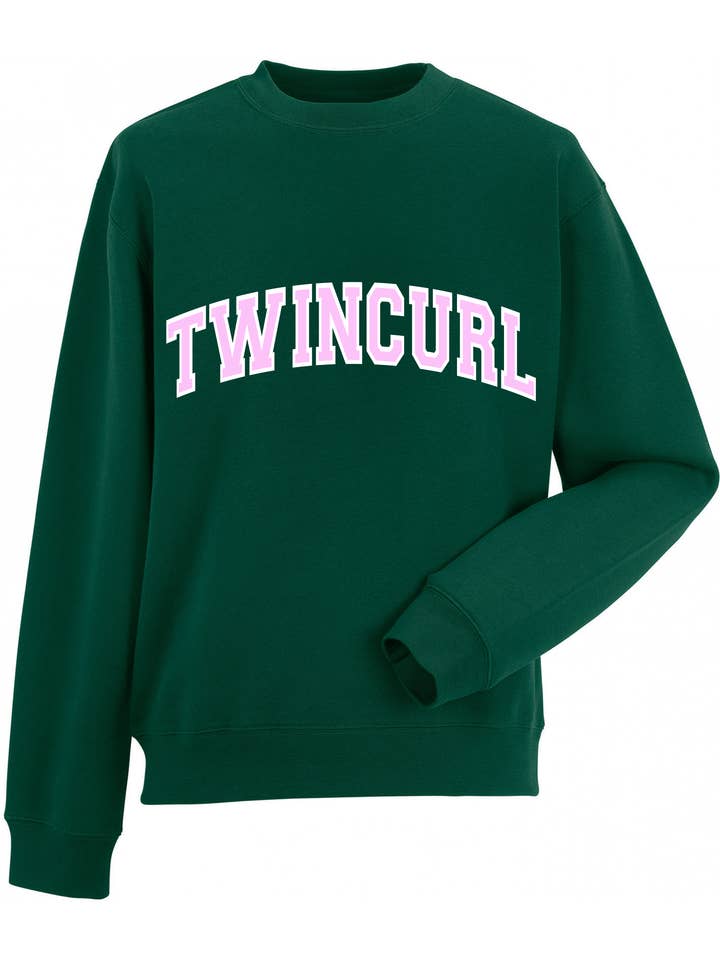 REGULAR FIT GREEN CREWNECK SWEATSHIRT - DOUBLE for wholesale by Twincurl