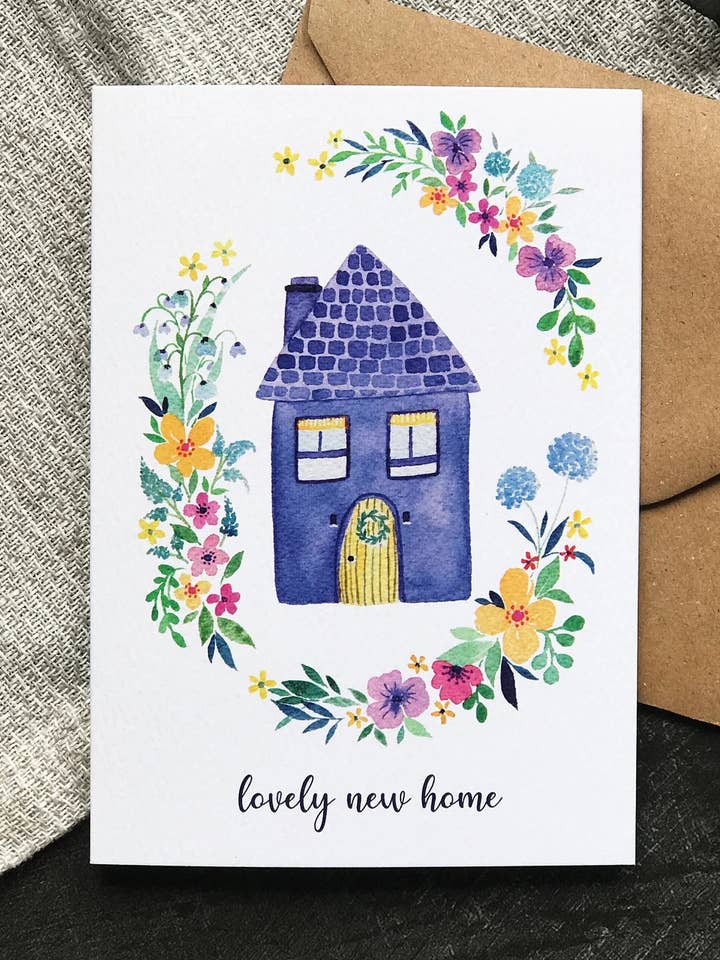 Bonita tarjeta para casa nueva, inauguración de casa, tarjeta para casa nueva para venta al por mayor de Designbyting