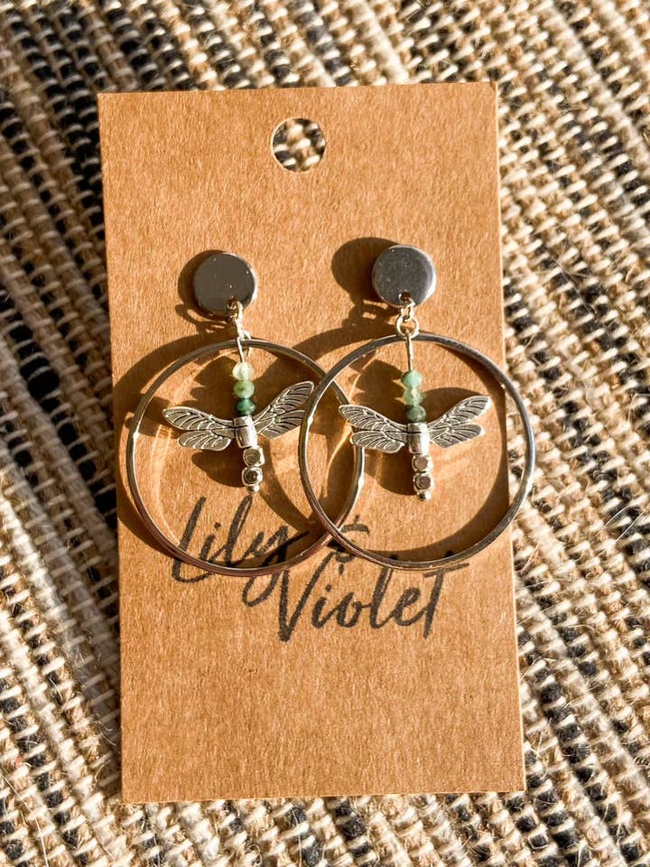 Dragonfly in Emerald for wholesale by Lily & Violet