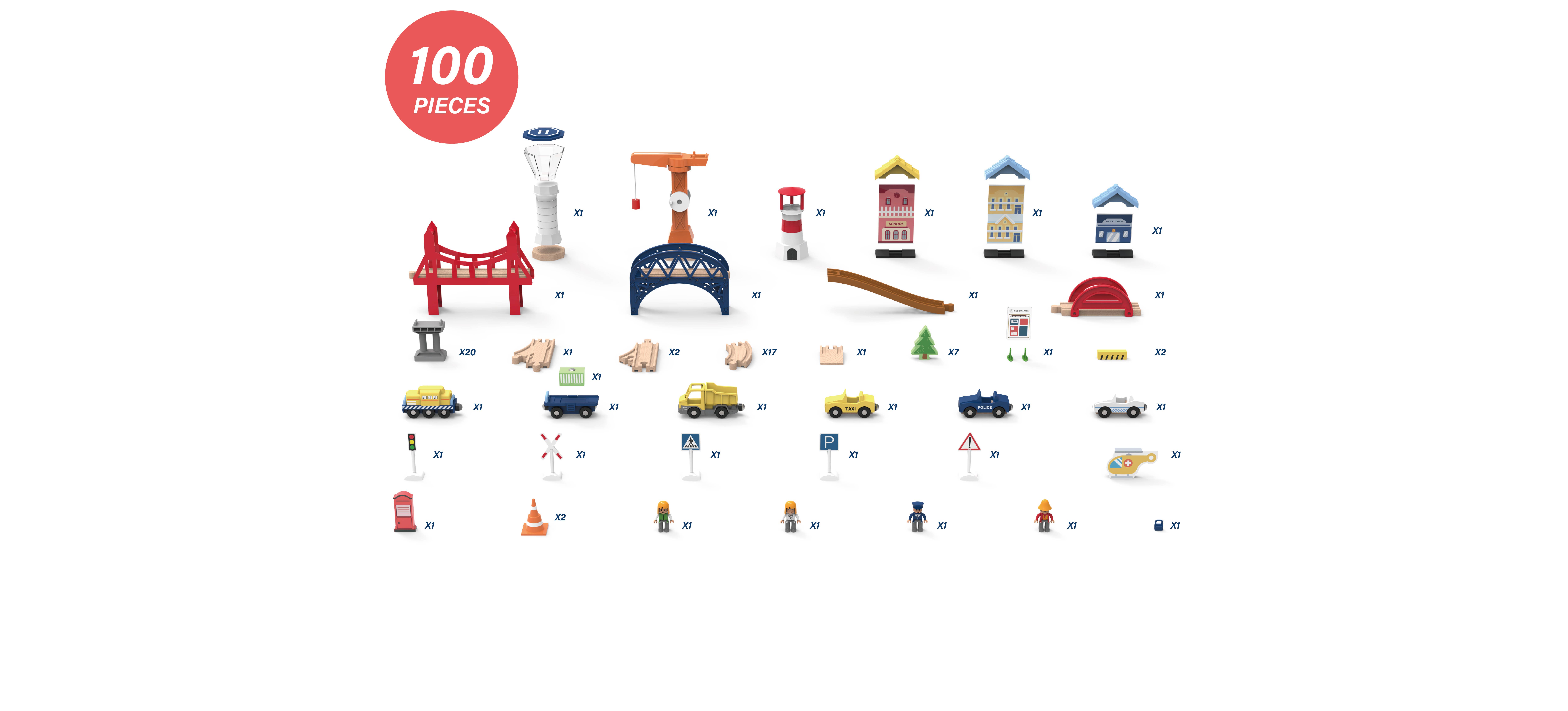 Leo & Friends - Wholesale Toy Set - Kids - Leo and Friends Railway City Set - Creative Construction Kit1