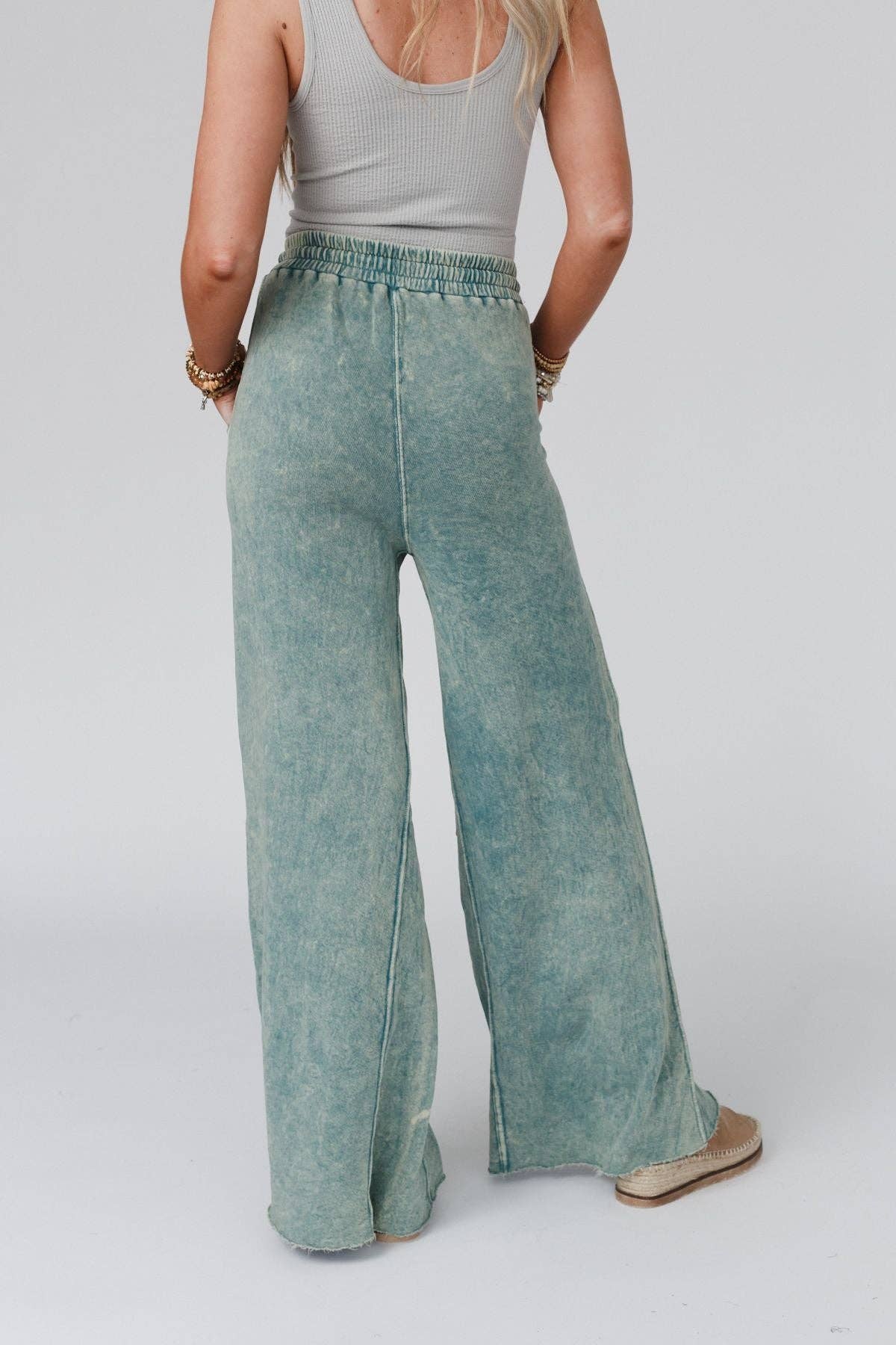 Three Bird Nest - Wholesale Pants - Women's - Relaxing Robin Wide Leg Pant - New Teal2