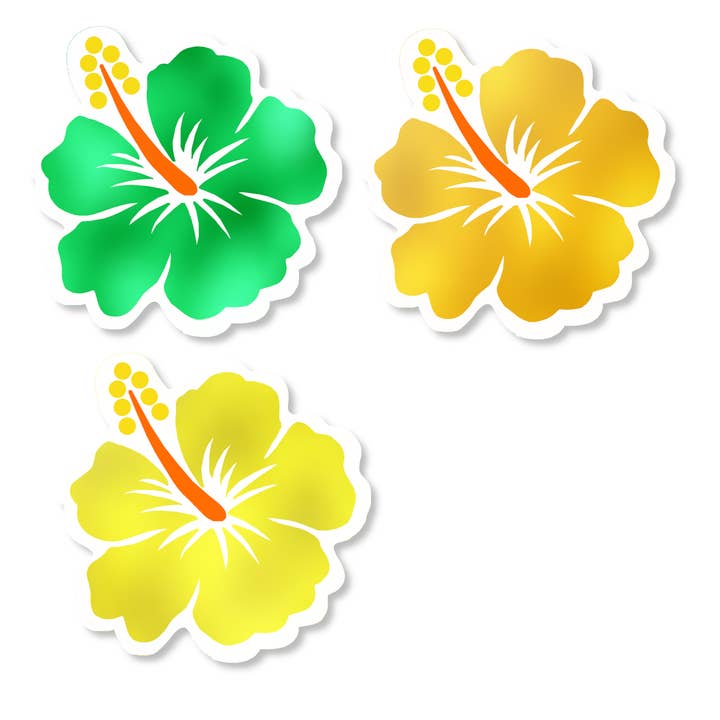 Niptees - Wholesale Nipple Pasties - Women's - Colorful Hibiscus Flower Nipple Cover Pasties 12