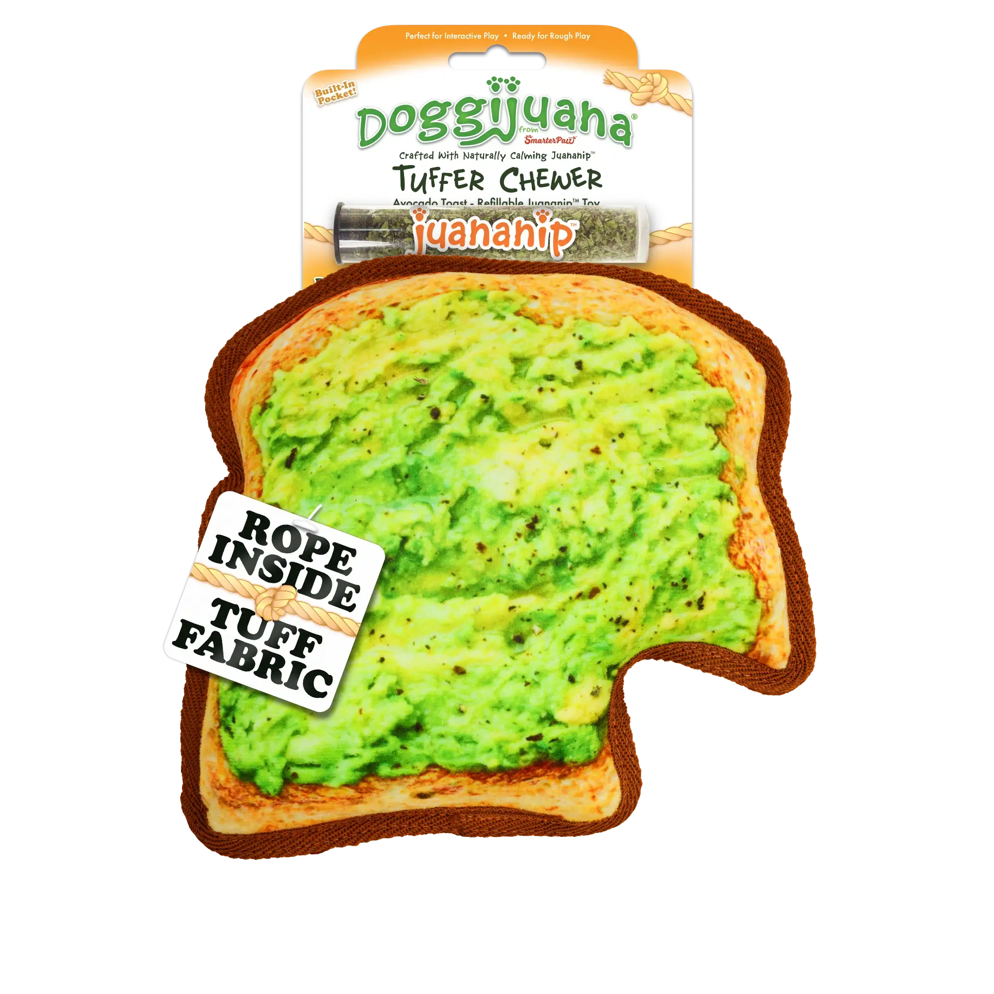 Doggijuana - Wholesale Pet Toy - Dog - Tuffer Chewer Avocado Toast Refillable Dog Toy0