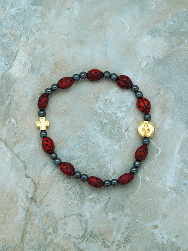 DB3071P- Lady Bug Bracelet for wholesale by Contreras Designs
