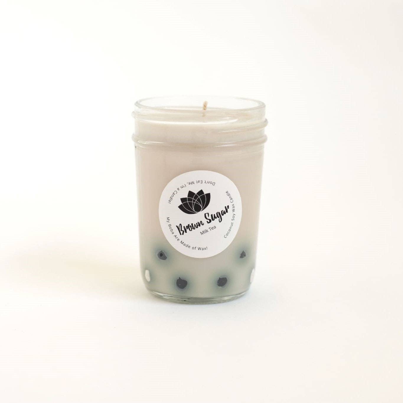 Inspo Candle Co. - Wholesale Jar/Filled Candle - Brown Sugar Milk Tea Boba Candle0