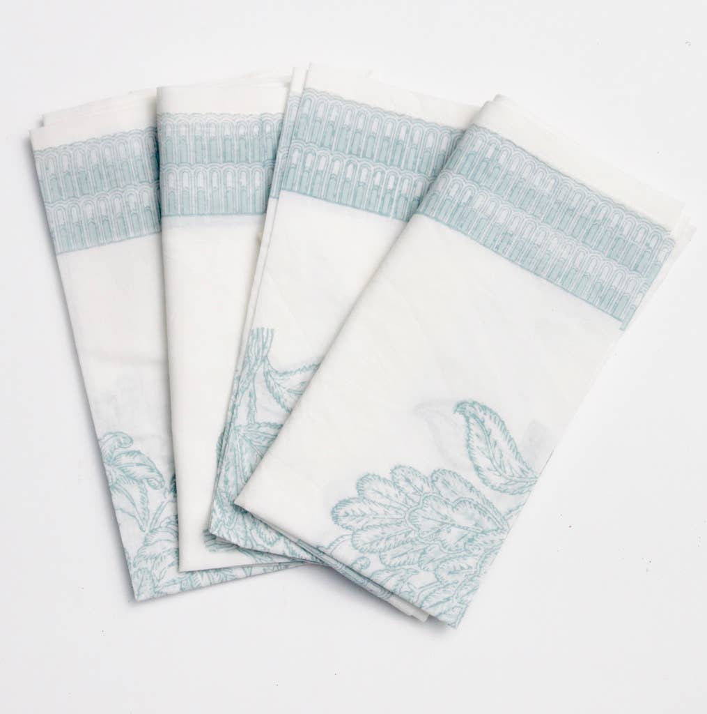 Rozablue – Engroshandel Dug – Håndbloktrykt dug lille Livets Træ Mineral5