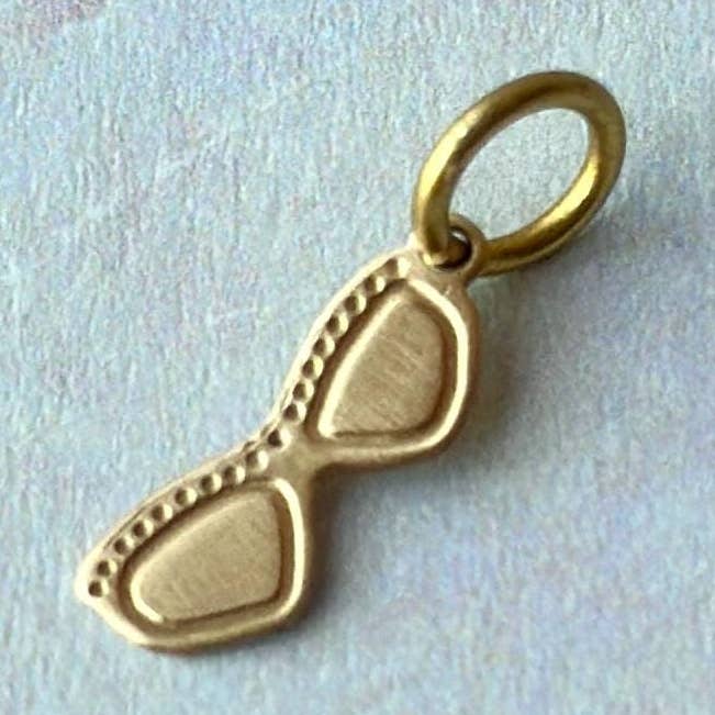 Cat Eye Sunglasses Vintage Brass Charm for Jewelry for wholesale by The Brass Era
