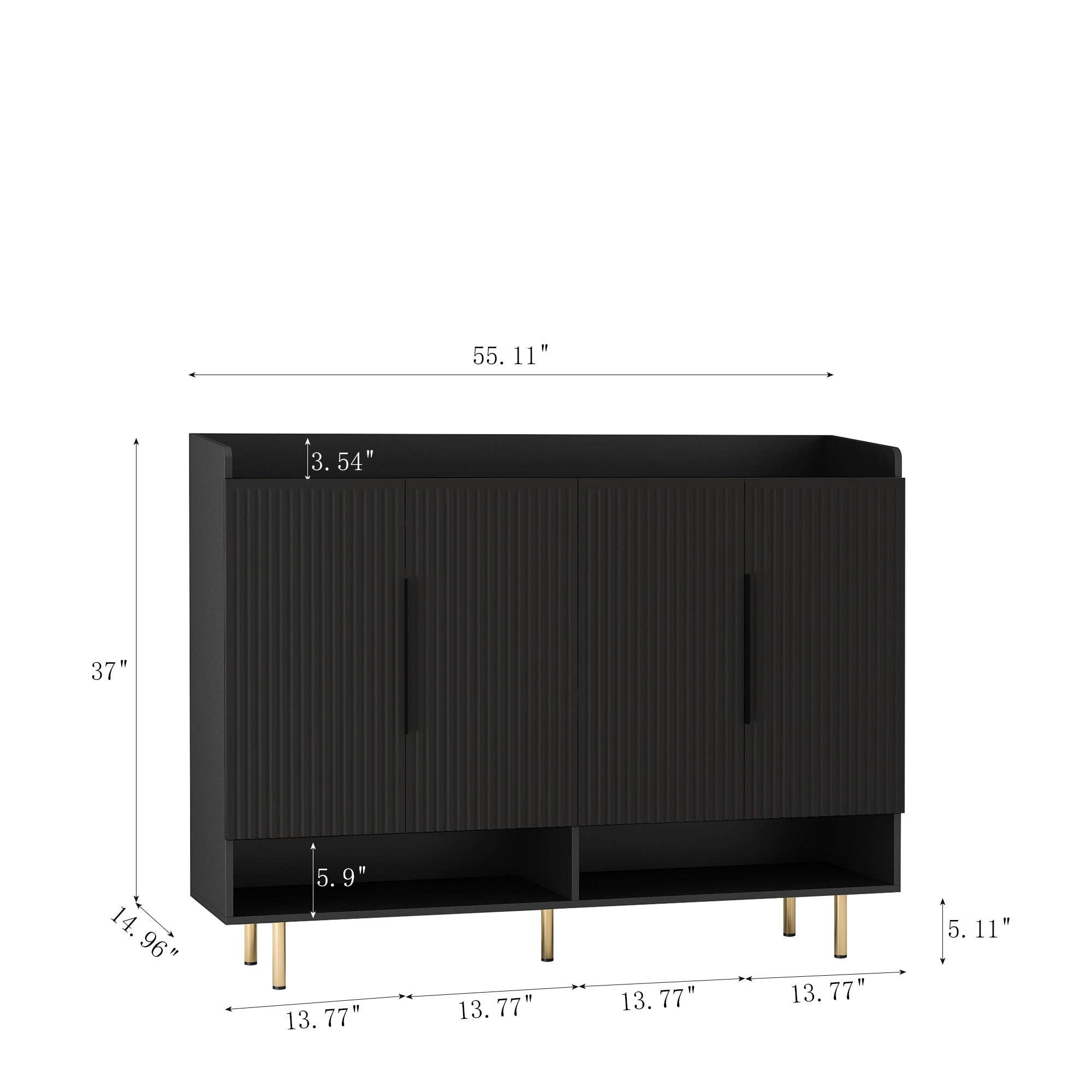 39F Inc. - Wholesale Shoe Rack - Modern 4-Door Shoe Storage Cabinet with Adjustable Shelves3