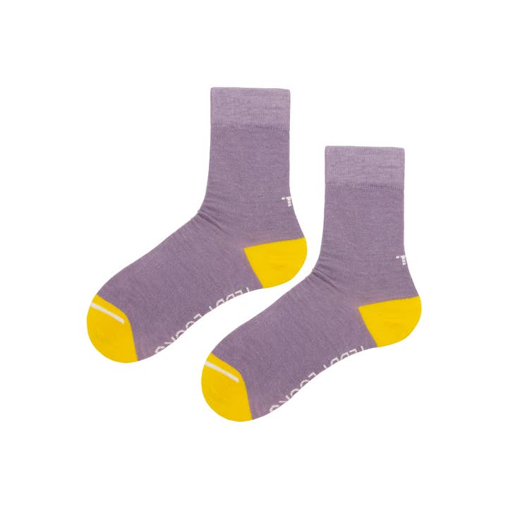 Recycled Lilac Crew Socks for wholesale by Teddy Locks