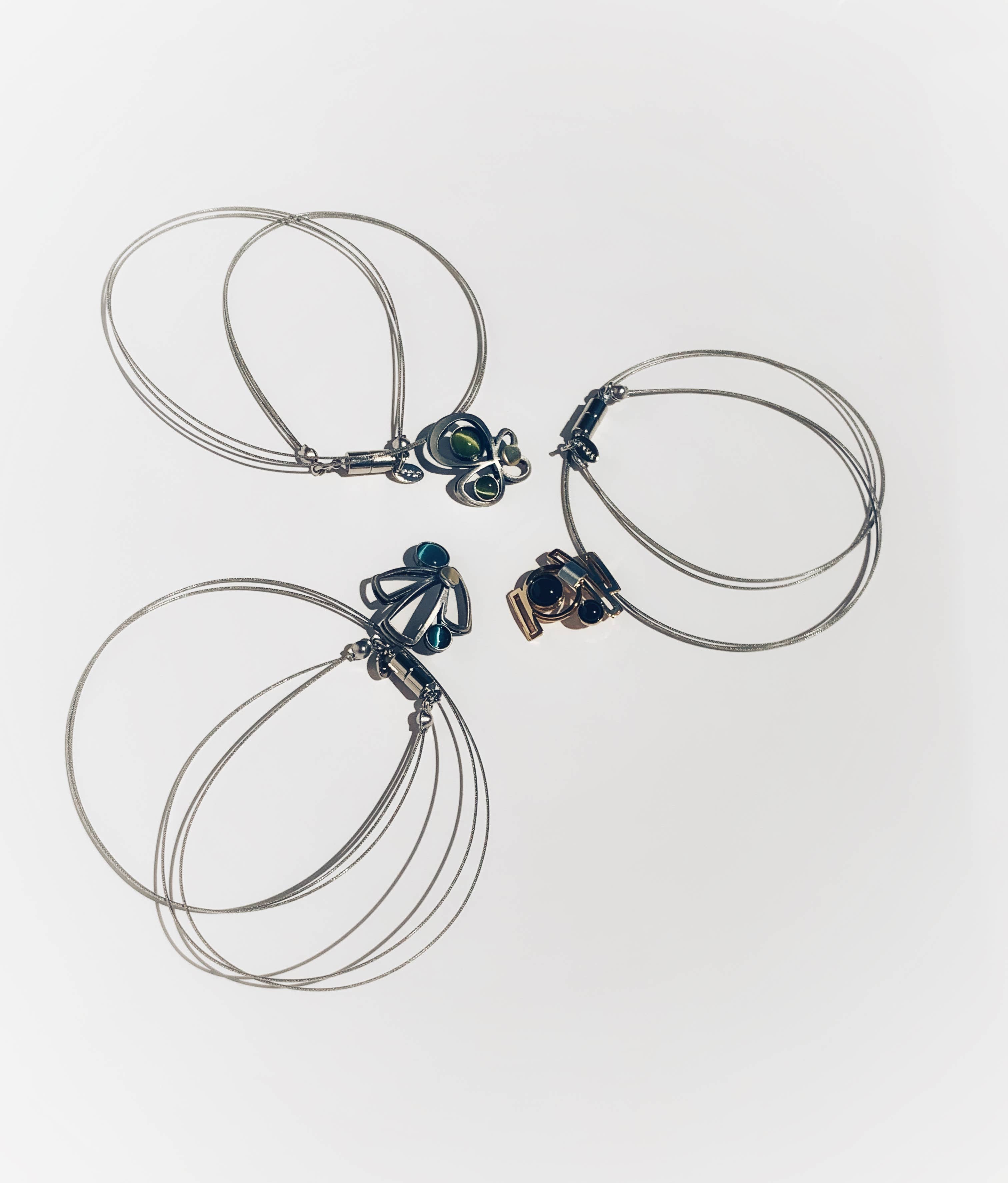 Christophe Poly / Crono Design – wholesale Jewellery set – SETS (KY) - Small Pendant WireNeck(K) 19" & LeverEar(X) Sets7