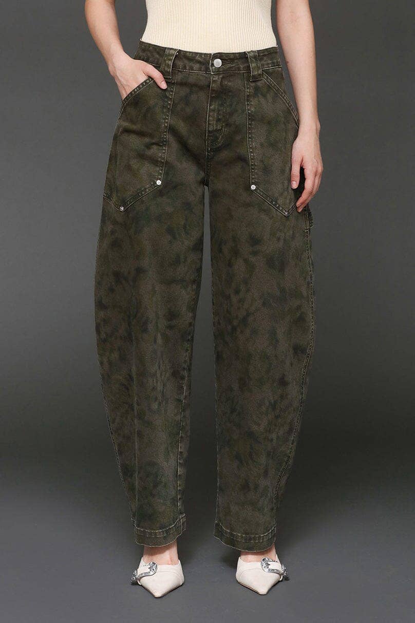 Camo Cargo Barrel Jeans for wholesale on Faire4