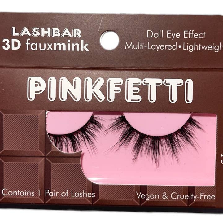 <br>Pinkfetti 3D Fauxmink Lashbar Single-Pack lösögonfransar (Fall av 24) för wholesale av Lash Pop Lashes