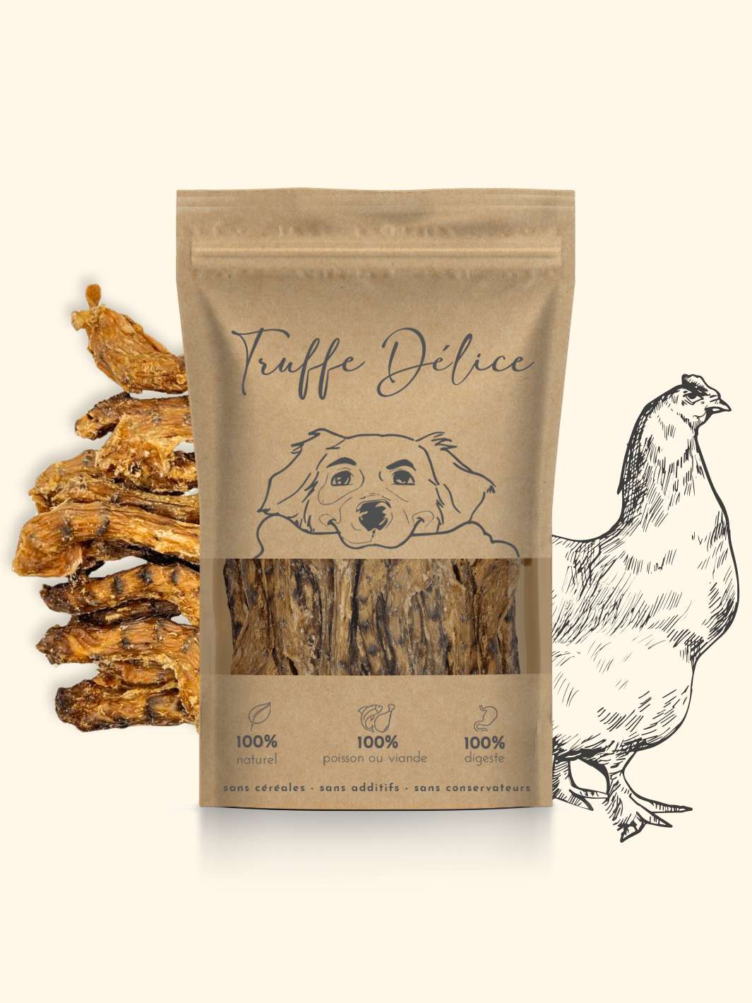 Truffe Délice - Wholesale Pet Treats - Dog - Chicken necks0