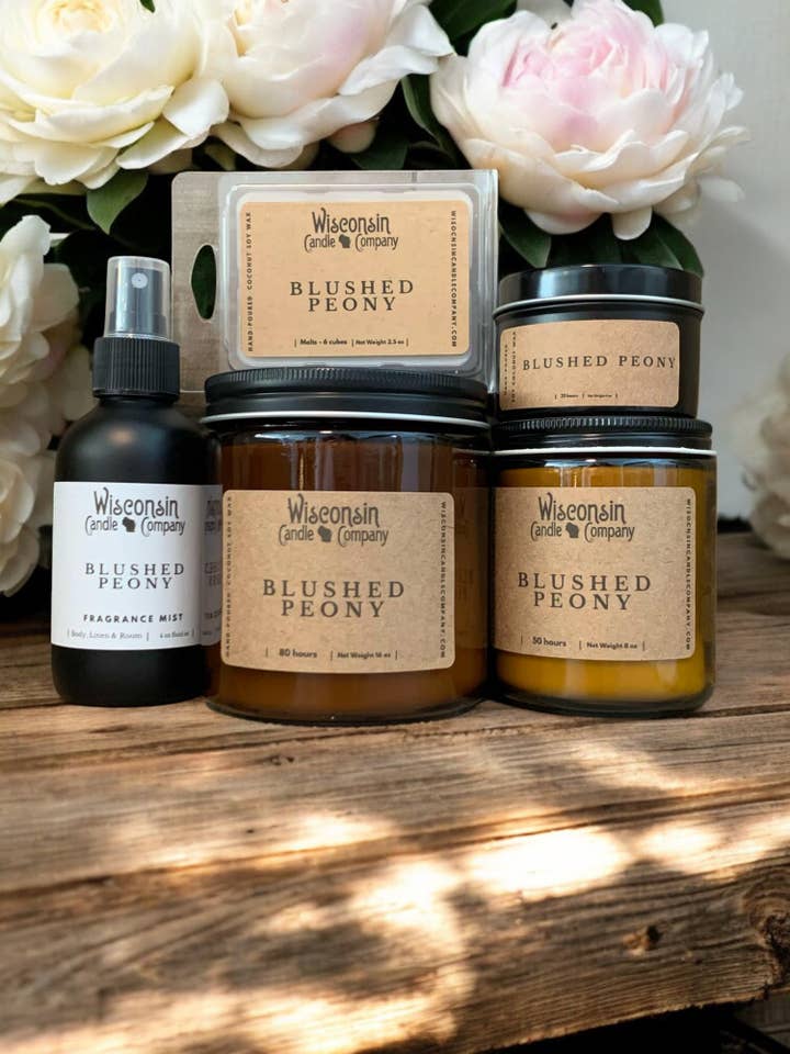 Blushed Peony for wholesale by Wisconsin Candle Company