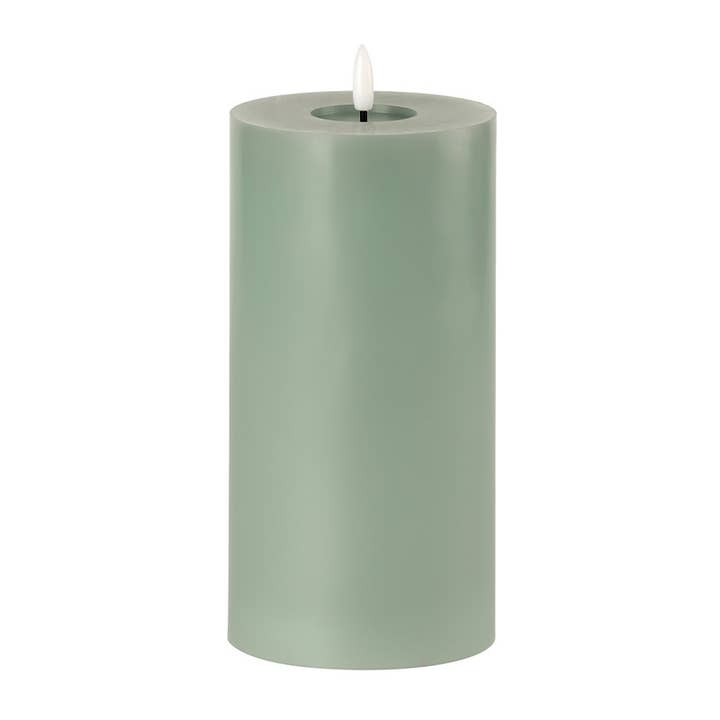 SAGE GREEN CANDLE 4x8 INCH for wholesale by Koppers Home