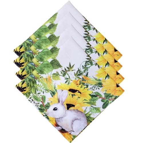 Charlo's Easter Cloth Napkinsit Sunflower Eggs Reusable Soft for wholesale by Maison Charlo
