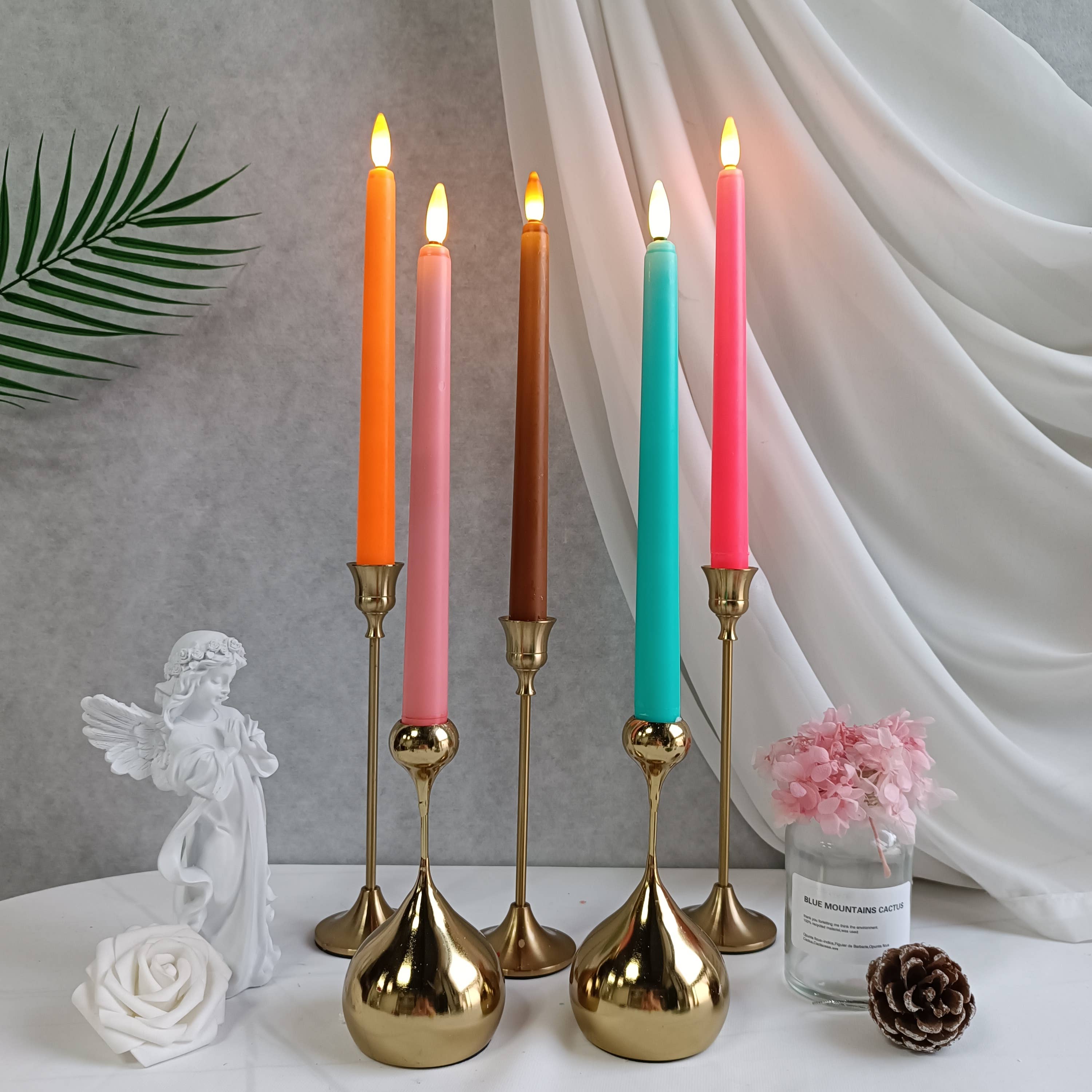 Candles Meta – wholesale Flamlöst ljus – 6-pack LED-ljusstakar med 28 cm hög vaxbeläggning och fjärrkontroll1