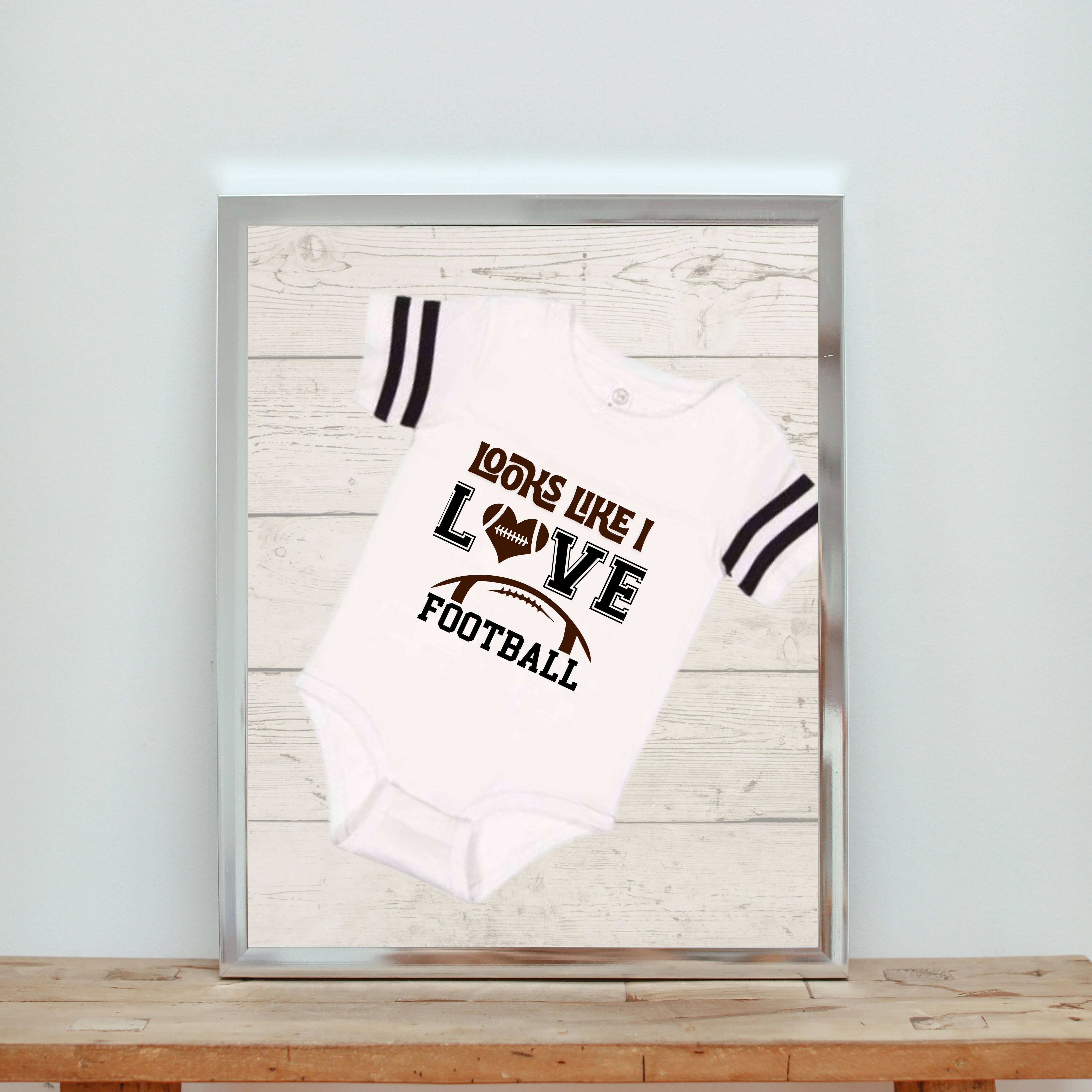 Sew Impress Me - Wholesale Bodysuit (Non-Footed) - Baby - "Looks Like I" Love Football Sports Onesie | Baby Apparel
