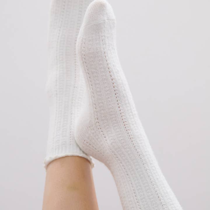 Hommy Frill Wool Crew Socks in White and other Purchase Wholesale white crew socks. Free Returns & Net 60 Terms on Faire trending on Faire.