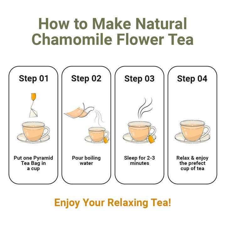 Organic Way LLC - Vendita all'ingrosso Tè in bustine - Tè ai Fiori di Camomilla Naturale - 40 Bustine a Piramide | Certificato Kosher | Vegano, Non-OGM e Senza Glutine | Sacchetto Richiudibile | 100% Crudo dall'Albania5