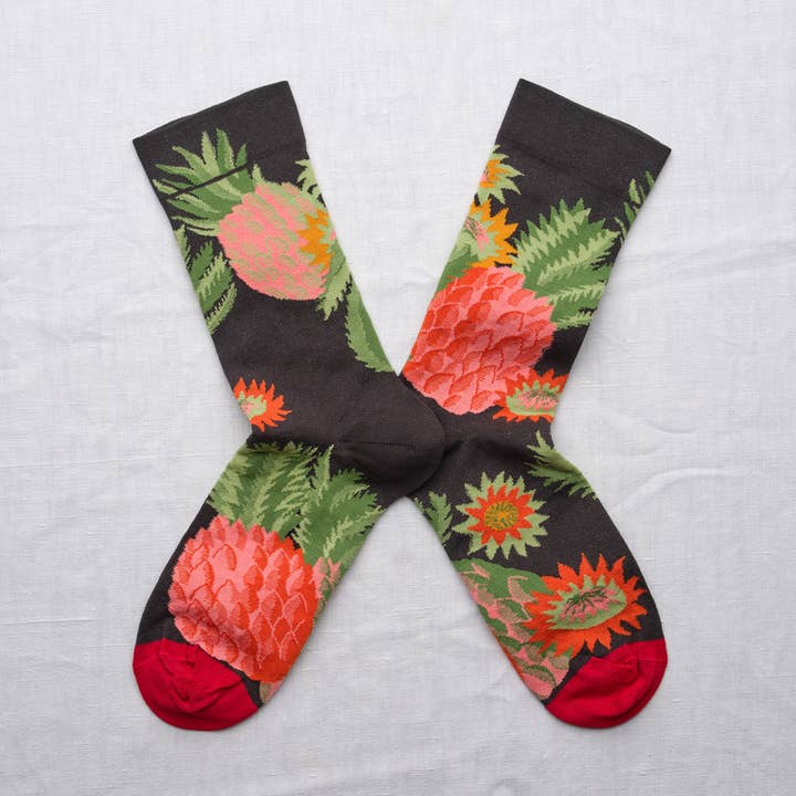 Pineapple Sock Fake Black for wholesale by Bonne Maison