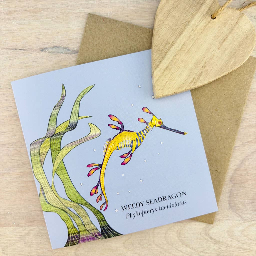 Lucky Little Penguins - Wholesale Everyday Greeting Card - Card Weedy Seadragon4