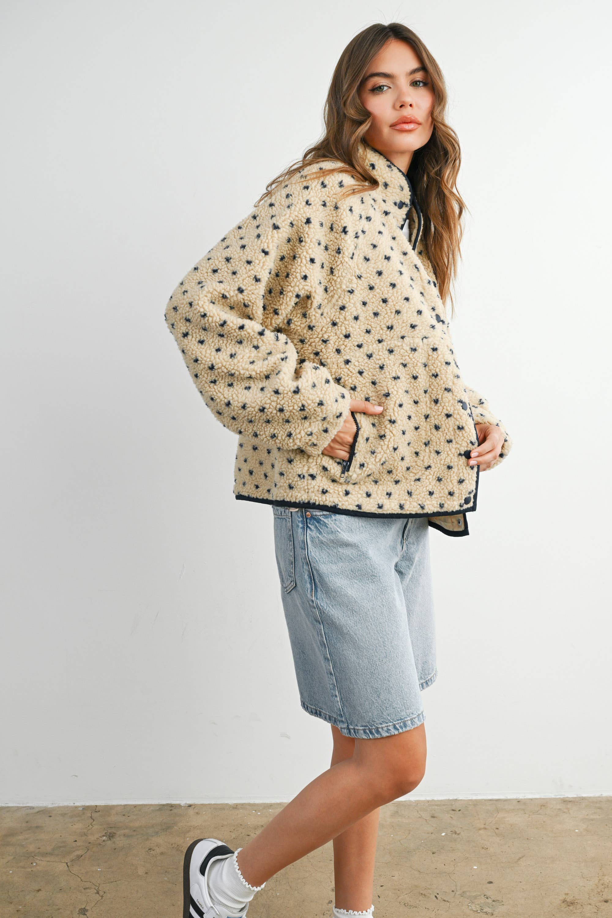 BUTTERMELON - Wholesale Jacket - Women's - High Pile Fleece Puffer Jacket - BMJ783145