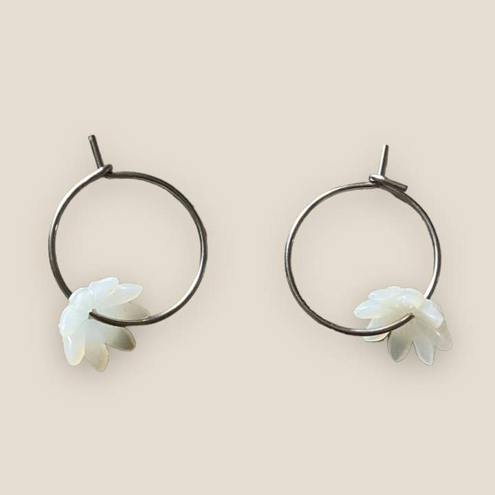 Earrings Flower silver for wholesale by La Eva Store