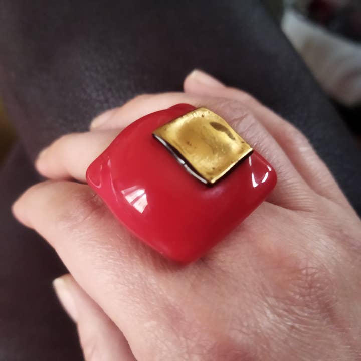 Rachel Ortiz - Wholesale Cocktail/Statement Ring - Poppy5