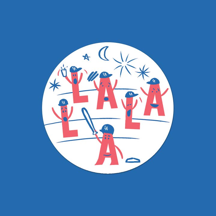 Los Angeles Baseball World Series Champions Sticker for wholesale by Ruby Sneakers Studio