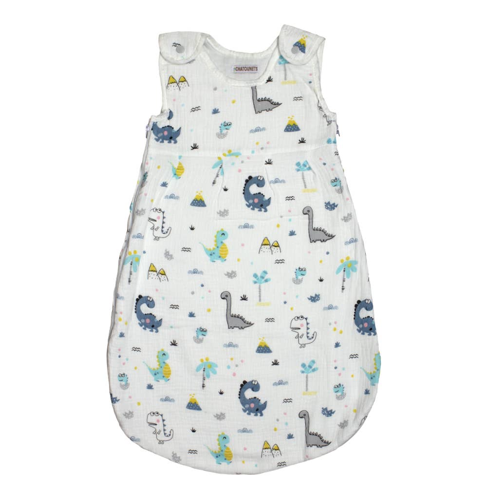 Les Chatounets - Wholesale Sleepsack - Baby - "DINO" Muslin Newborn Sleeping Bag LES CHATOUNETS
