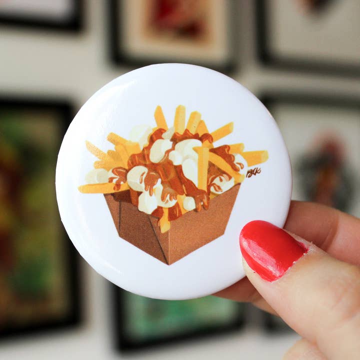 Pin Poutine | Québec | Canadá | Pin de Esmalte | Botão de Alfinete por atacado de Betina C Koche