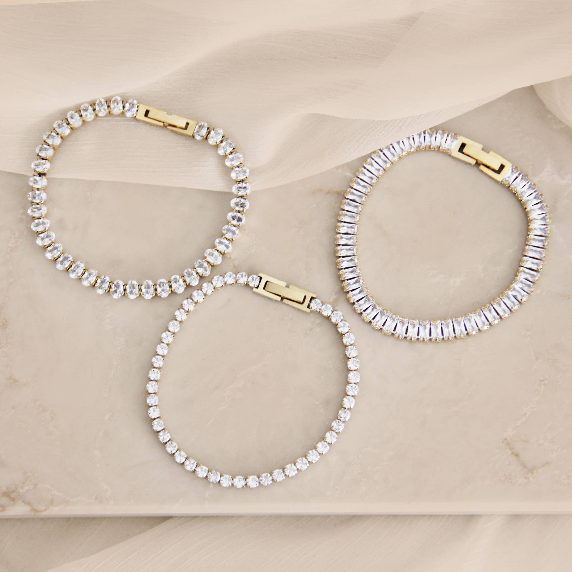 Oro Pulsera Tenis de venta al por mayor en Faire2