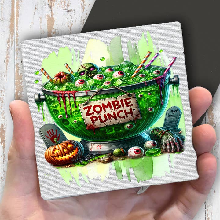 Imán de nevera de ponche de zombi de Halloween para venta al por mayor de Avery Lane Gifts