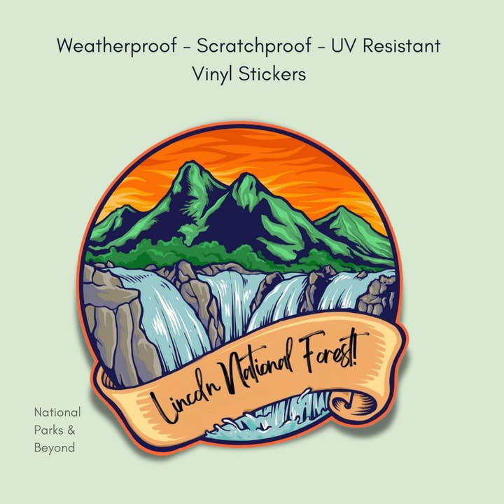 National Parks and Beyond - Wholesale Sticker - Hike Yeah! Round Diecut Vinyl Sticker1