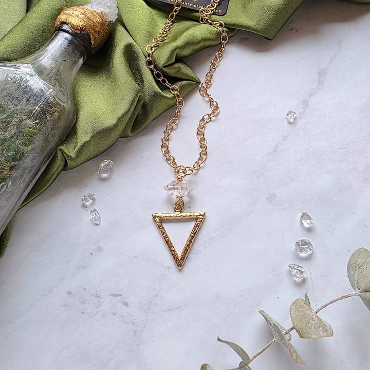 Dreamers of Dreams - Wholesale Pendant/Charm Necklace - Gold Alchemy Element Necklaces Fire, Water, Air, Earth5