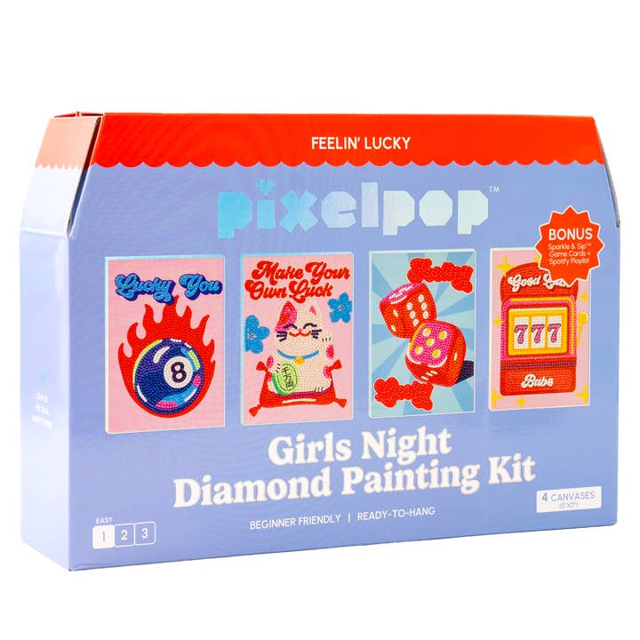 PixelPop™ Diamond Art — Girls’ Night Edition — Feelin’ Lucky for wholesale by House of Party