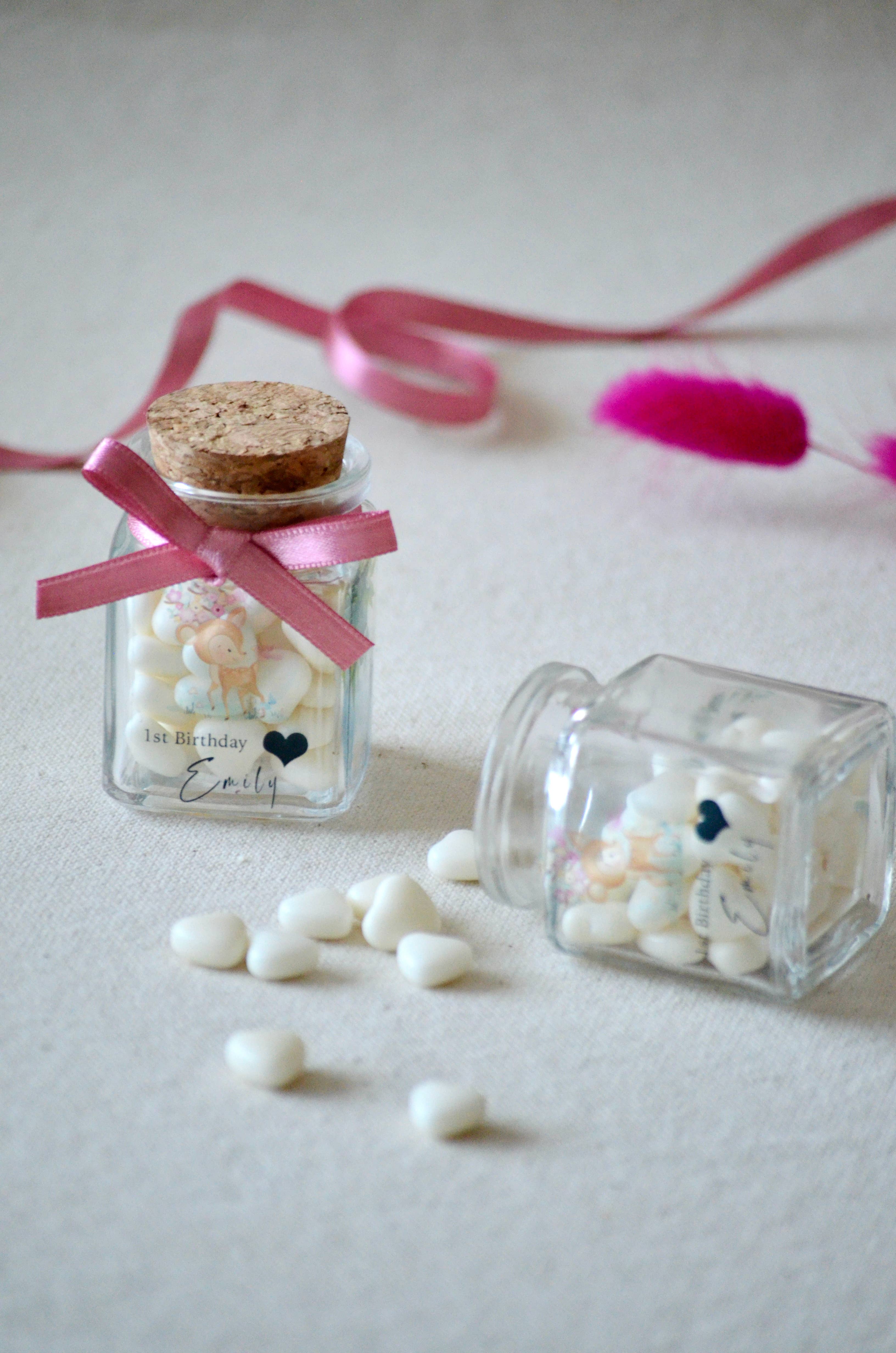 Uniq Favors – wholesale Festgåva – Candy Glass Jar Bulk Presenter, Personlig Rosa Party Favors6