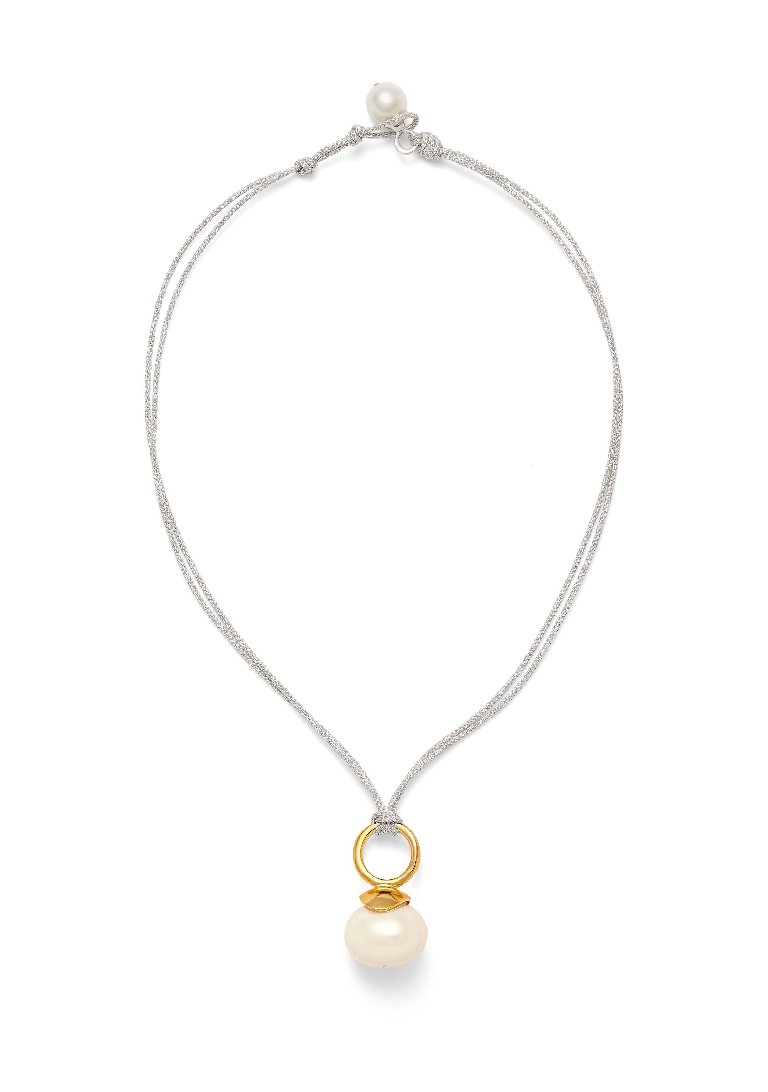 CC & Co by Catherine Canino - Wholesale Pendant/charm necklace - Pebble Pearl Cord Pendant6