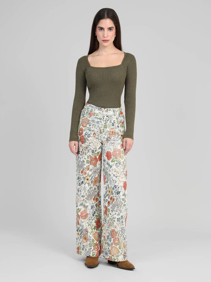PHIONA TROUSERS ecru for wholesale by An'ge