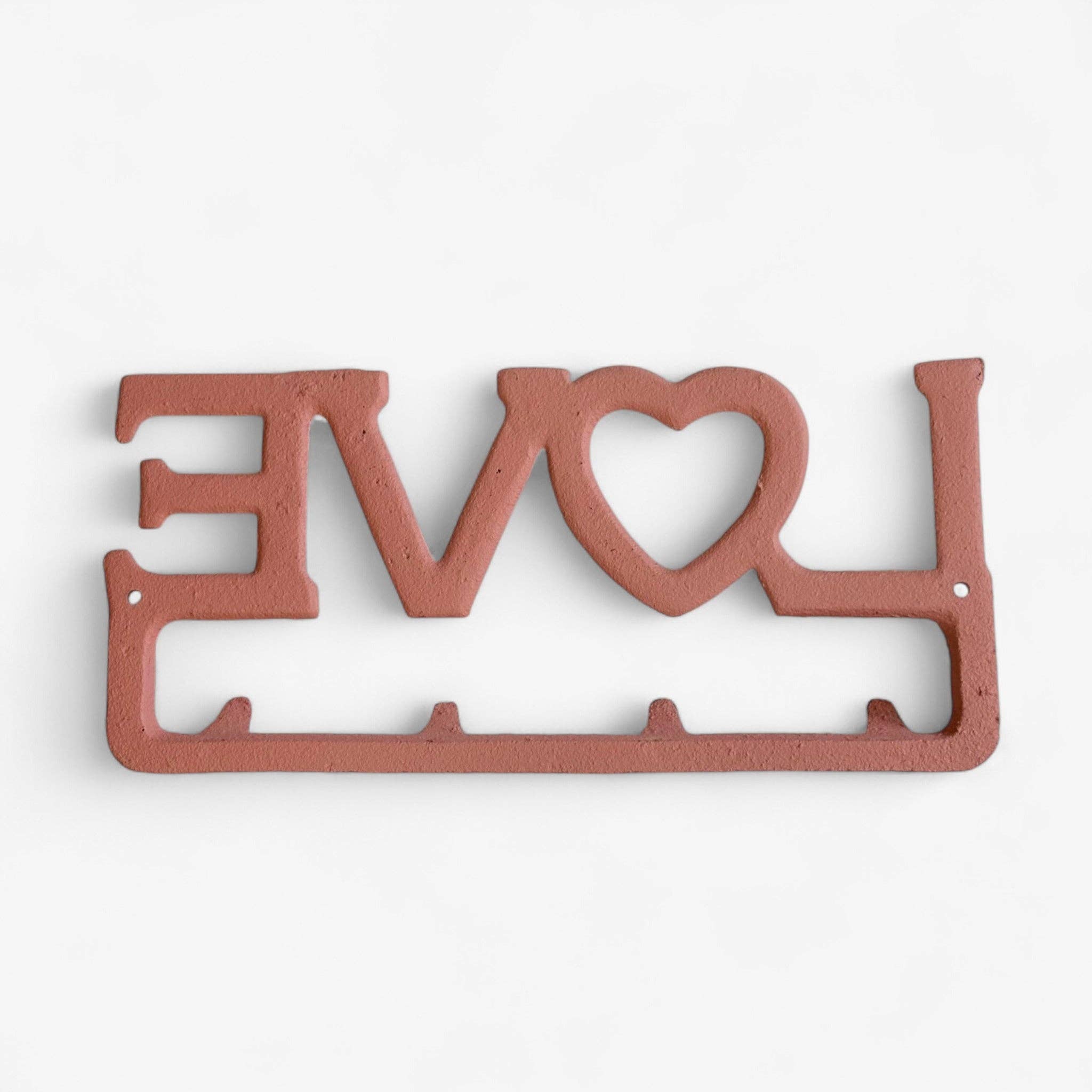 Iron & Blossom – wholesale Wall hook – Rustic Cast Iron Love Hook Rack with Heart, Romantic Wall Organizer2