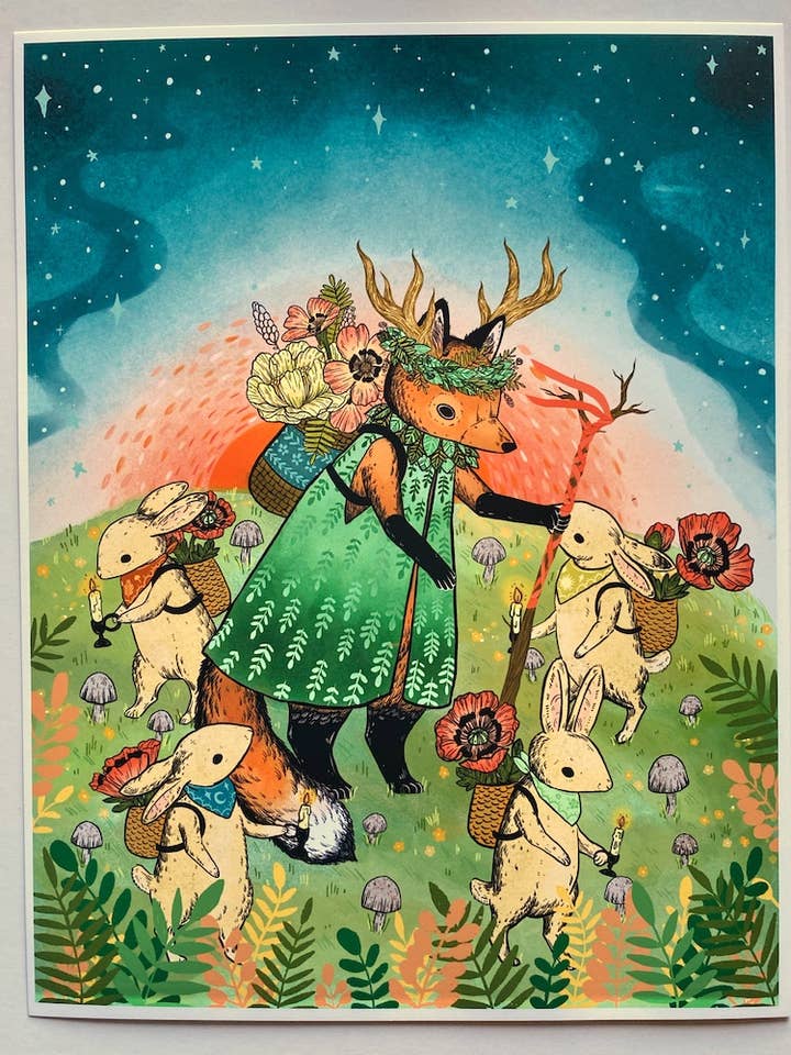 Beltane Druck für den Großhandel von Marika Paz Illustration