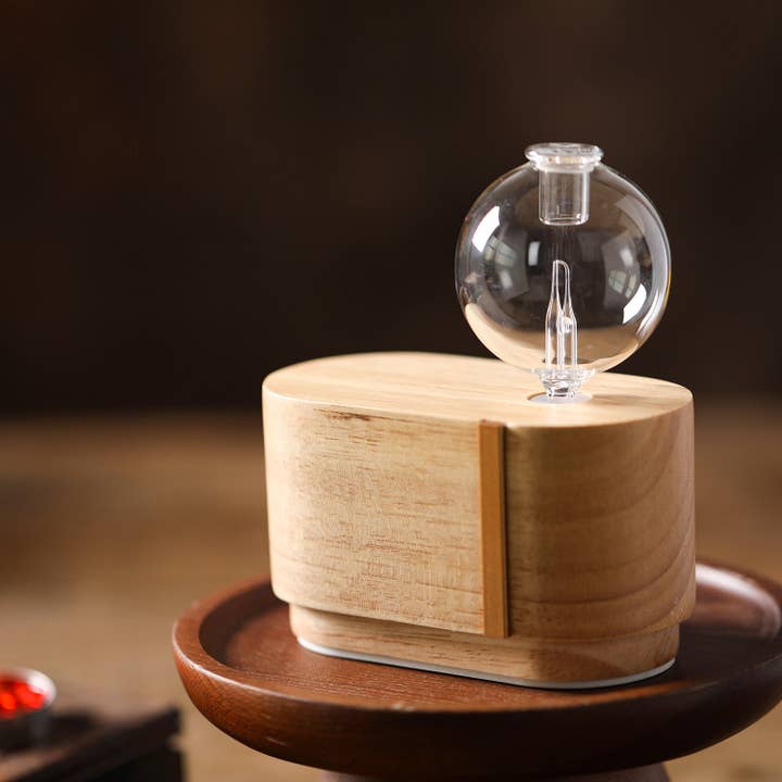 Amrita Court Essential Oils and Aromatic Homeware - Wholesale Electronic diffuser - Mini Orb Waterless Aroma Diffuser | Solid Wood No Plastics
