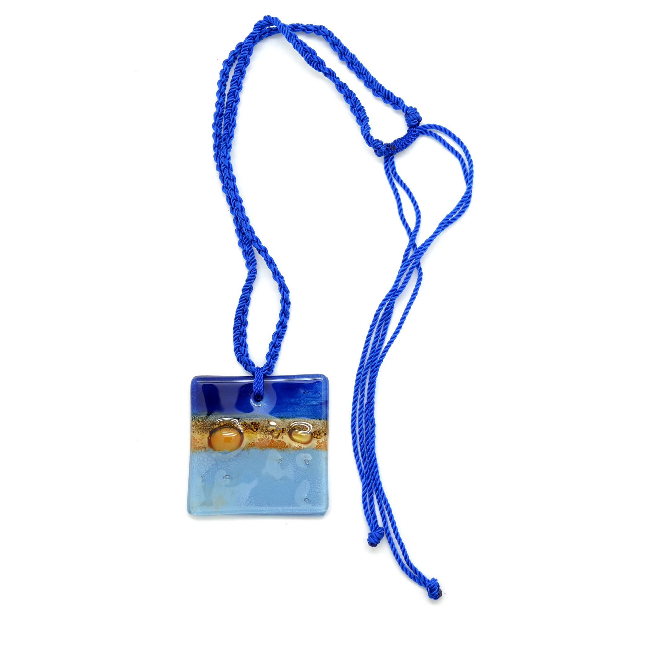 Dunitz & Company - Wholesale Pendant/Charm Necklace - Square Glass Pendant Necklace0