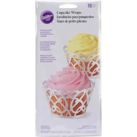 Party Expo, LLC - Wholesale Cake/Cupcake Topper - White Pearl Swirl Cupcake Wrap