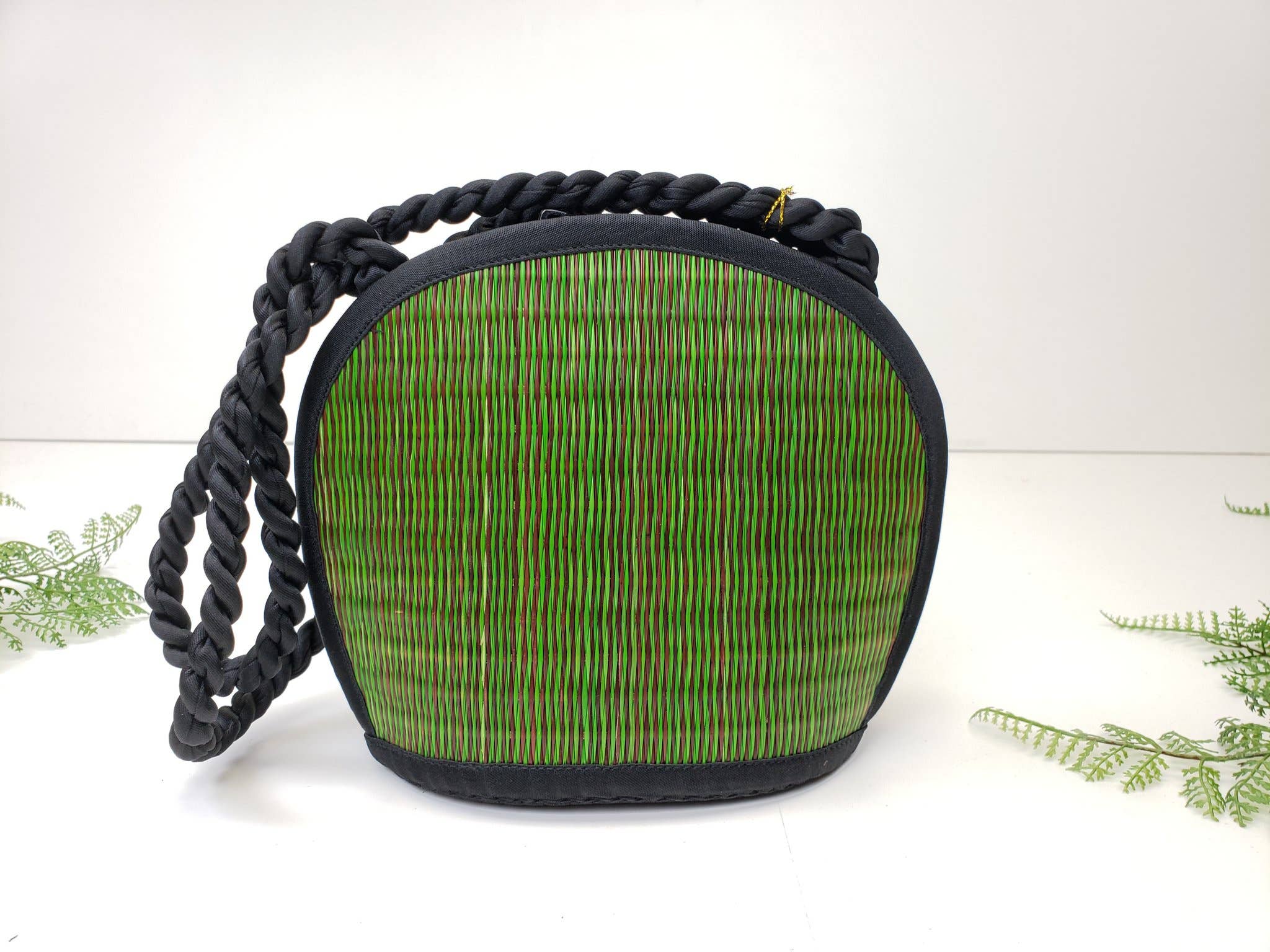 Baskets of Cambodia - Wholesale Crossbody Bag - Women's - Clamshell Shape Purse w/ Braided Handle & YKK Zipper2